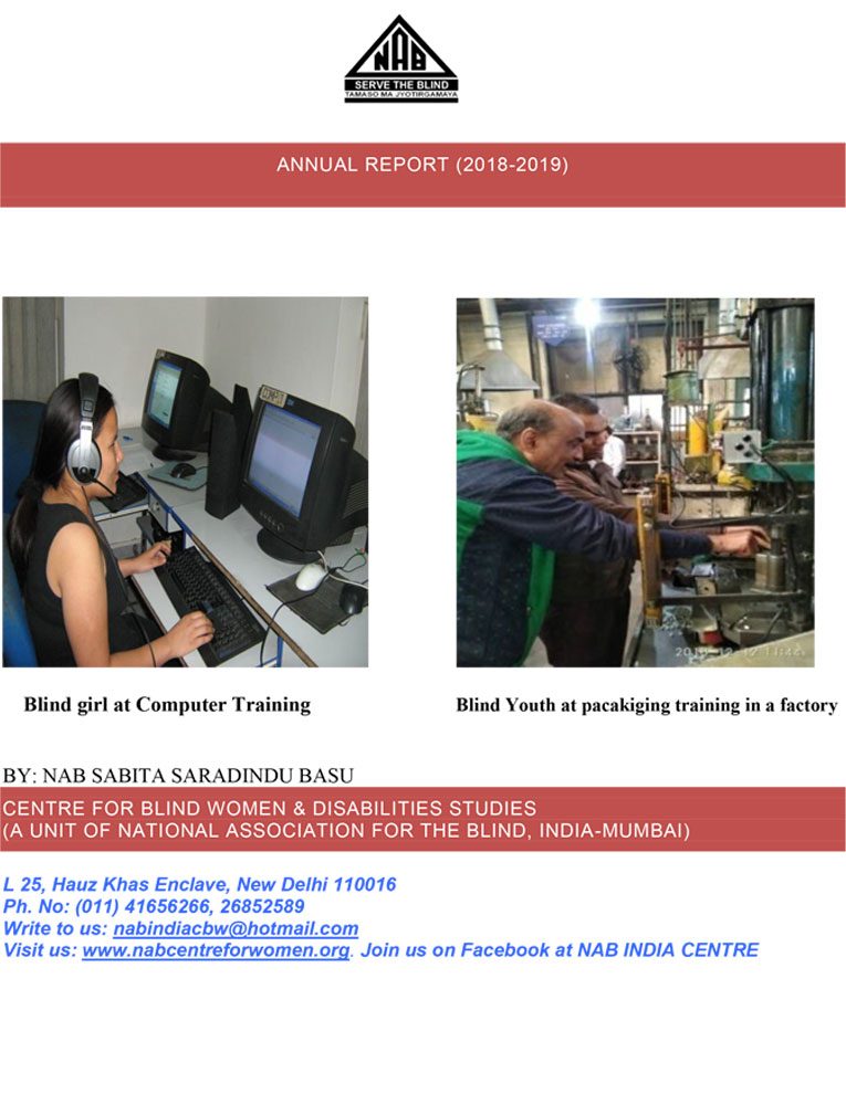 Front Page of Annual Report 2018-2019
