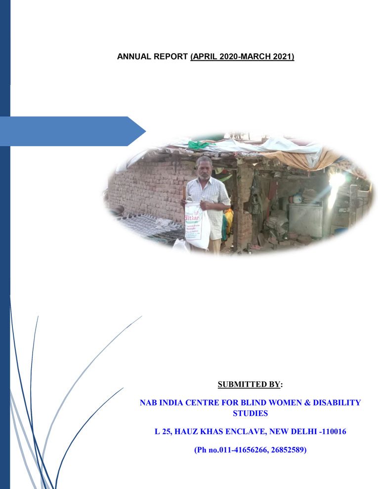 Front Page of Annual Report 2021-2020